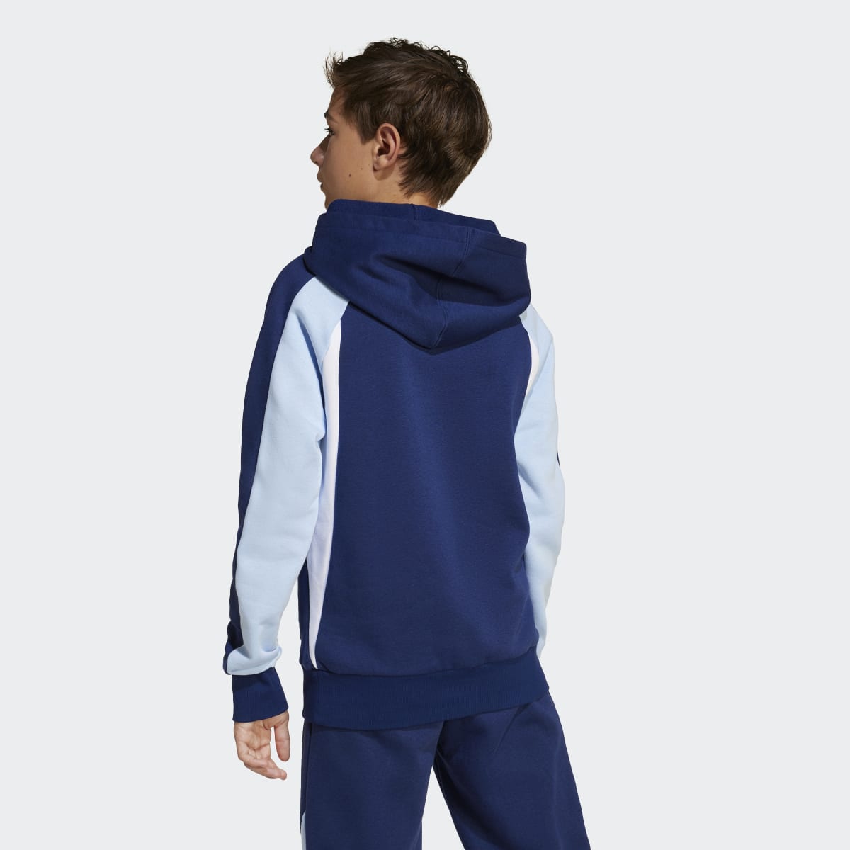 Sweatshirt de Criança com Capuz Seasonal Essentials Colorblock Fleece Azul-2