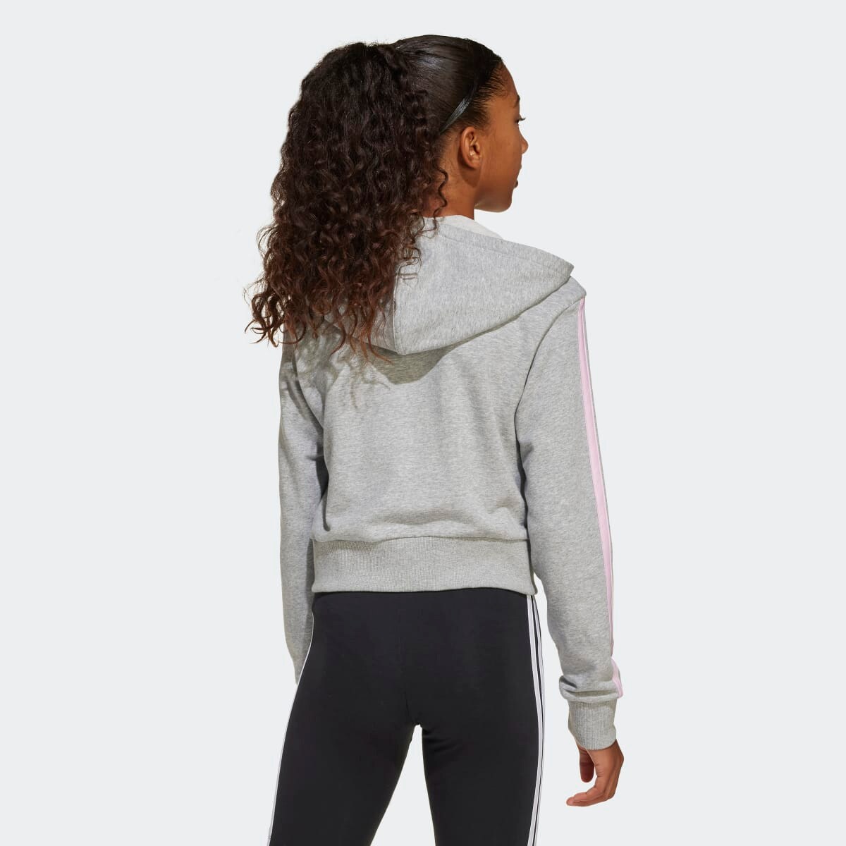 Casaco de Criança com Capuz Essentials Cinzento-2