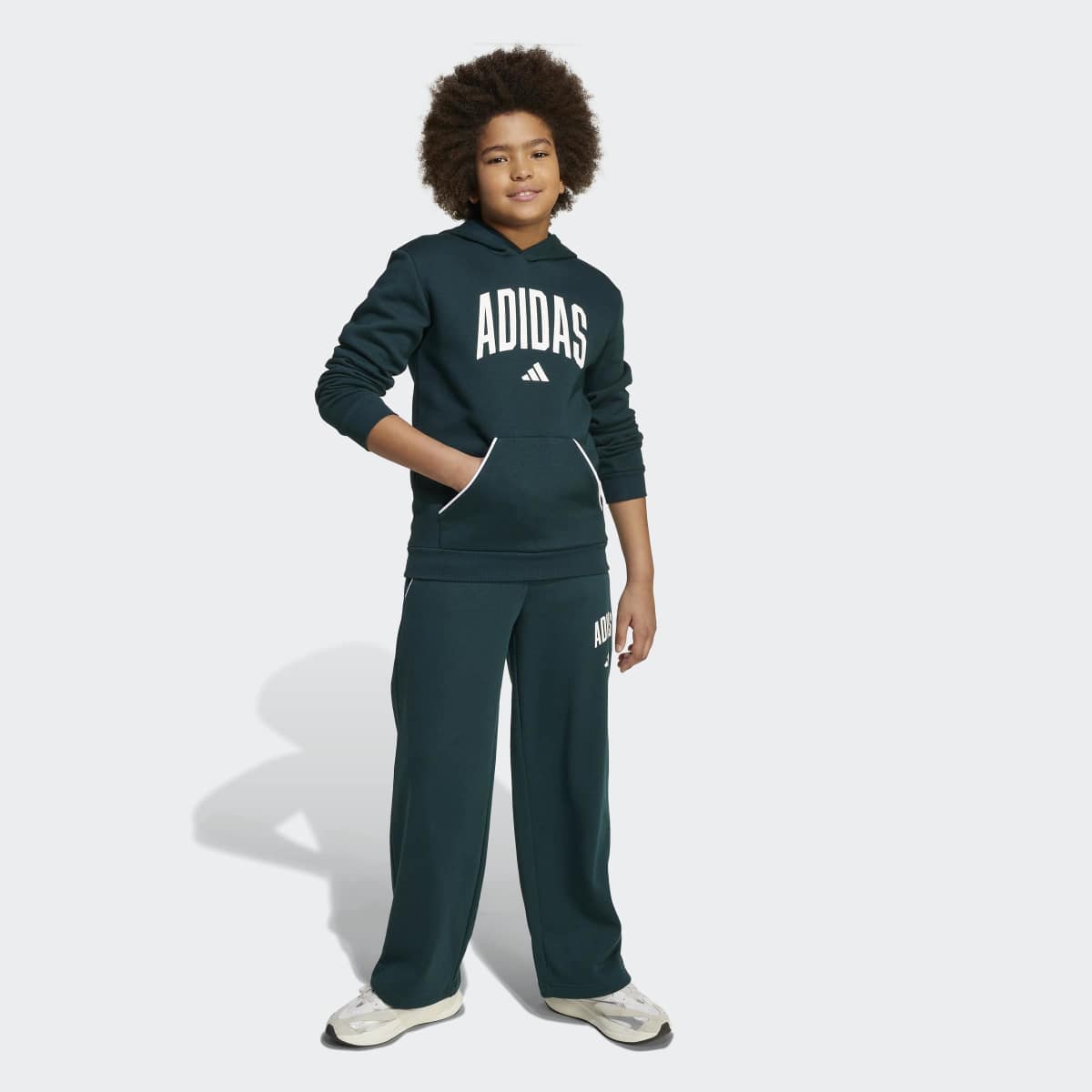 Sweatshirt de Criança Seasonals Essentials Collegiate Typography Verde-3