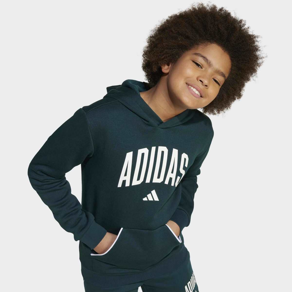 Sweatshirt de Criança Seasonals Essentials Collegiate Typography Verde-4