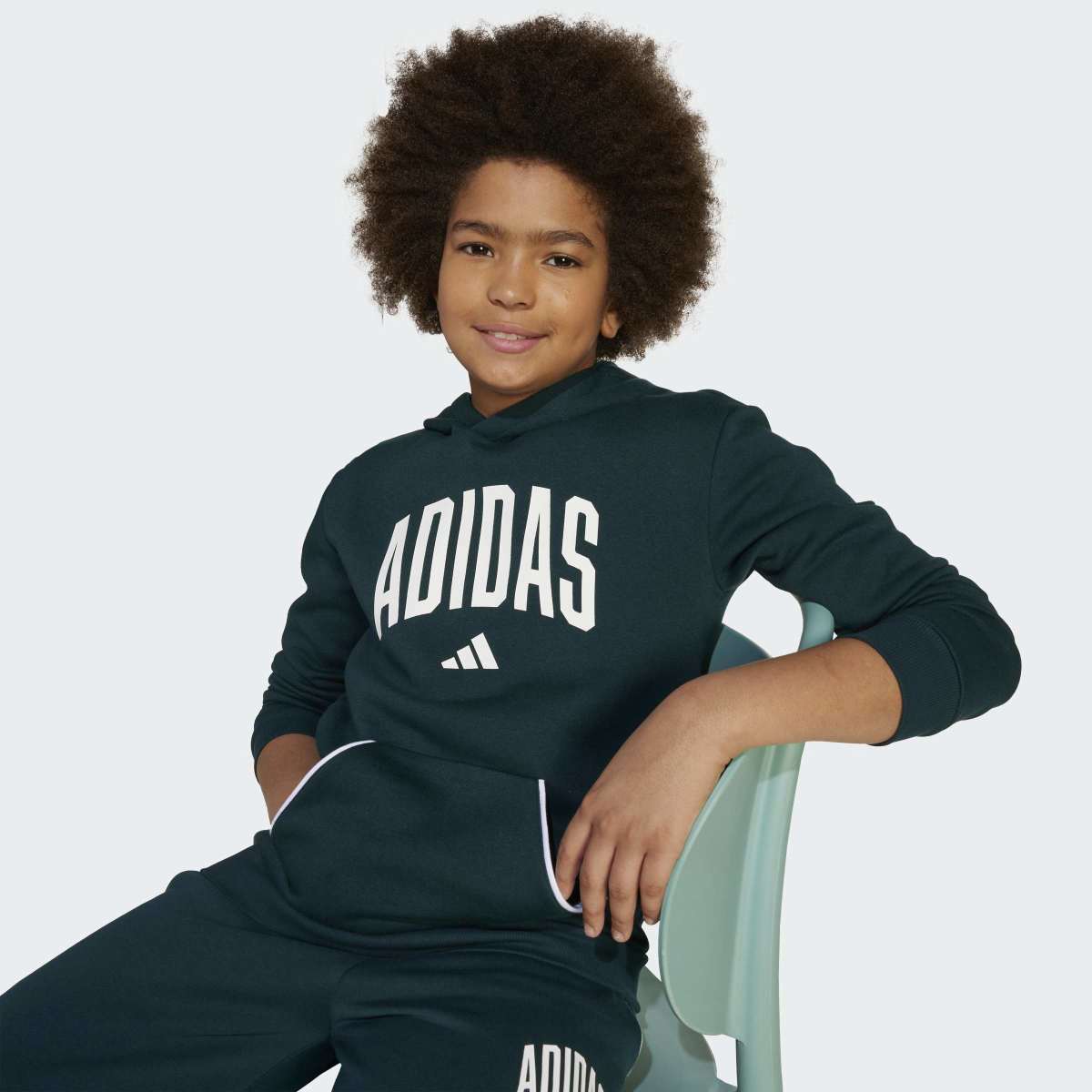 Sweatshirt de Criança Seasonals Essentials Collegiate Typography Verde-5