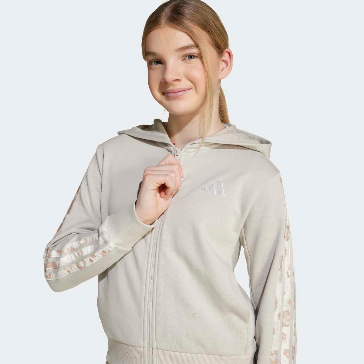 Sweatshirt de Menina 3-Stripes Animal French Terry Cinzento-3
