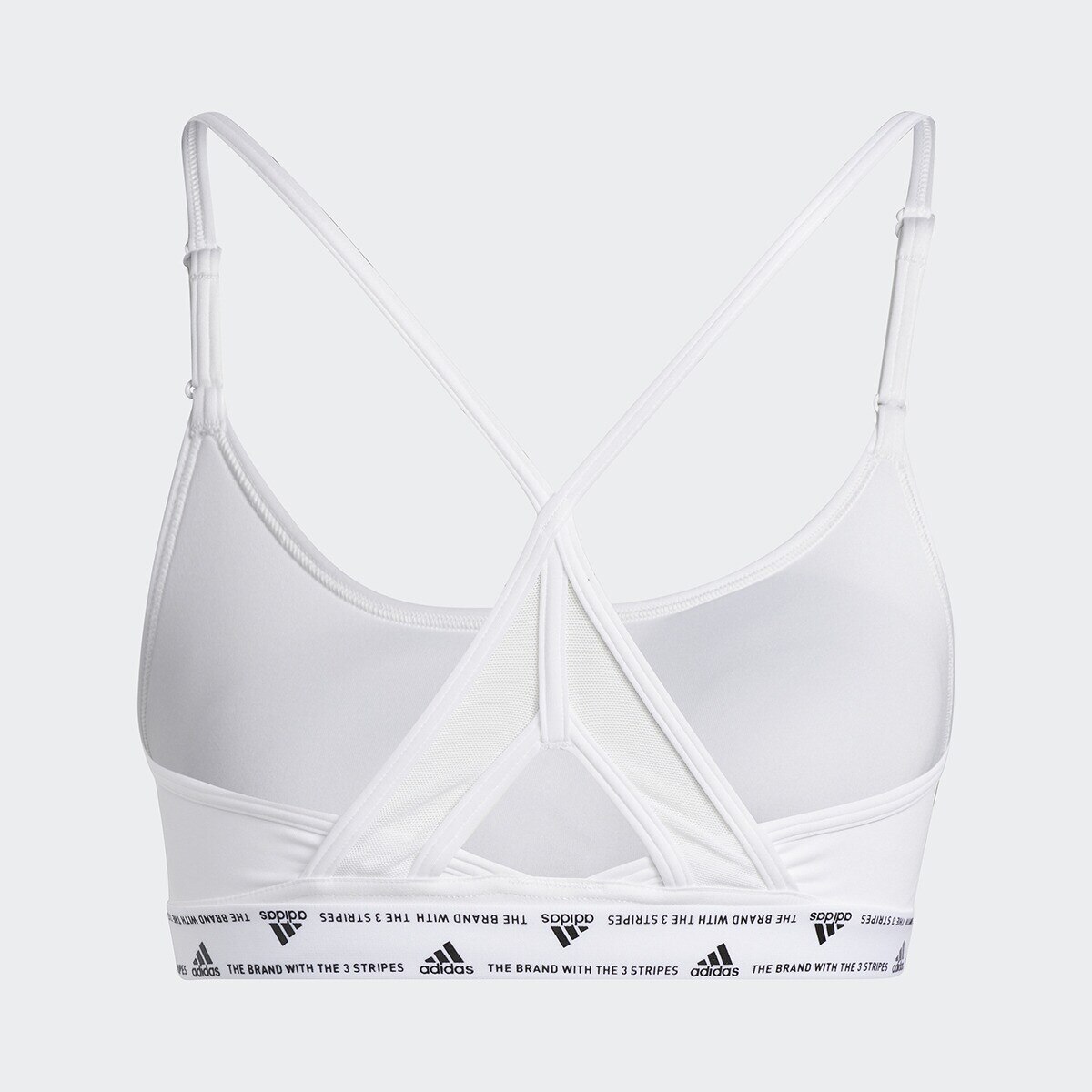 Top de Mulher Aeroreact Training Light-Support 3 Faixas Branco-4