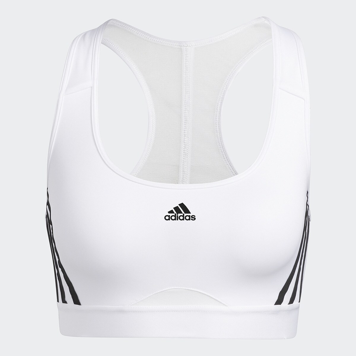 Top de Mulher Powerreact Training Medium-Support 3 Faixas Branco-5