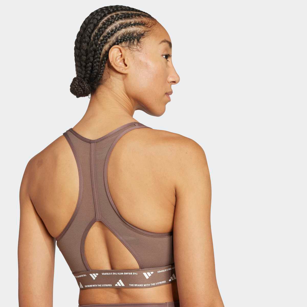 Top de Mulher Powerreact for Training Castanho-3