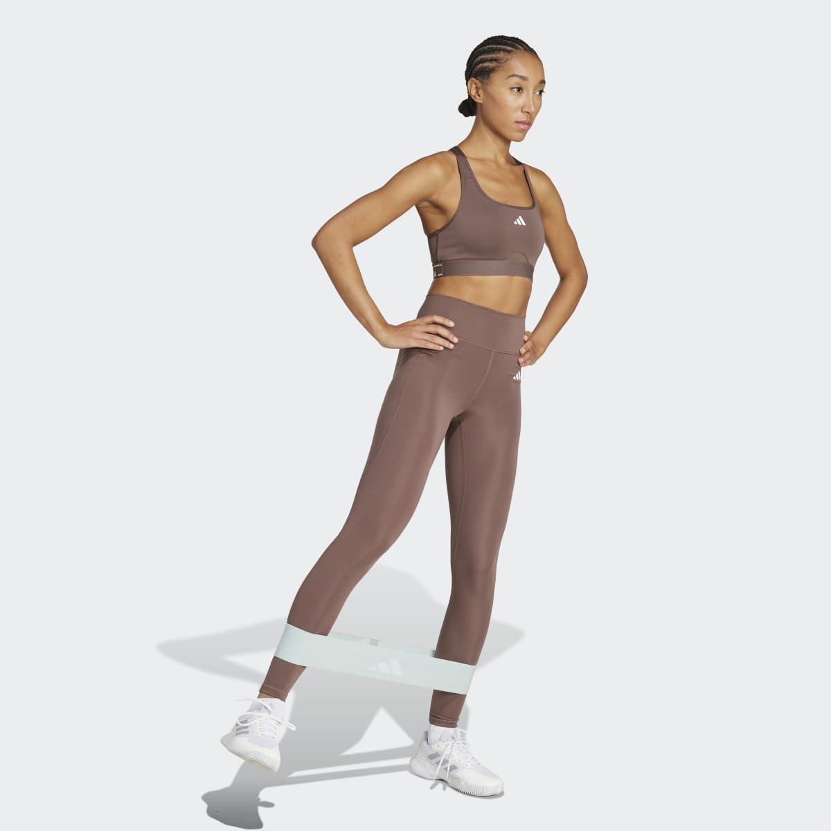 Top de Mulher Powerreact for Training Castanho-5