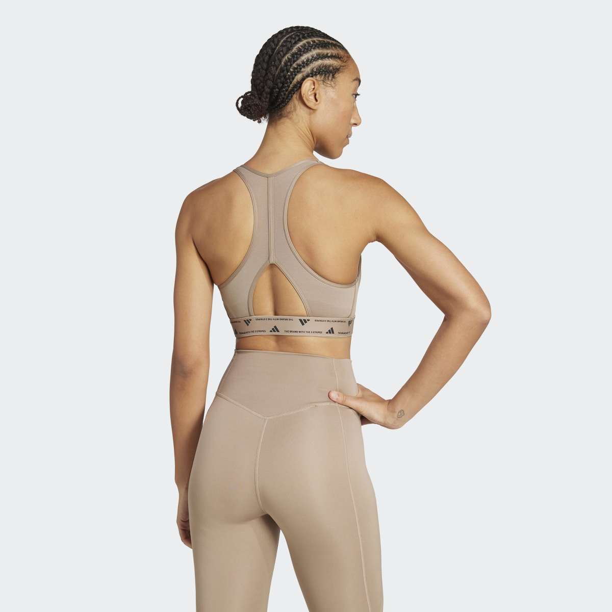 Top de Mulher Powerreact for Training Castanho-2