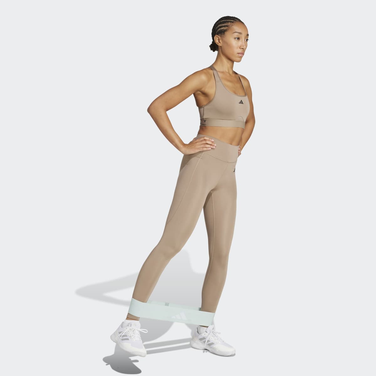 Top de Mulher Powerreact for Training Castanho-3