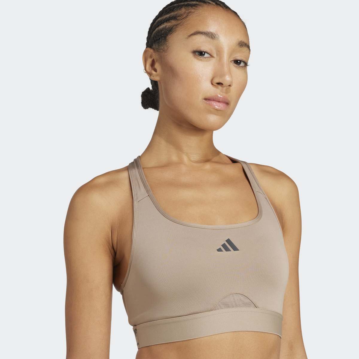 Top de Mulher Powerreact for Training Castanho-4
