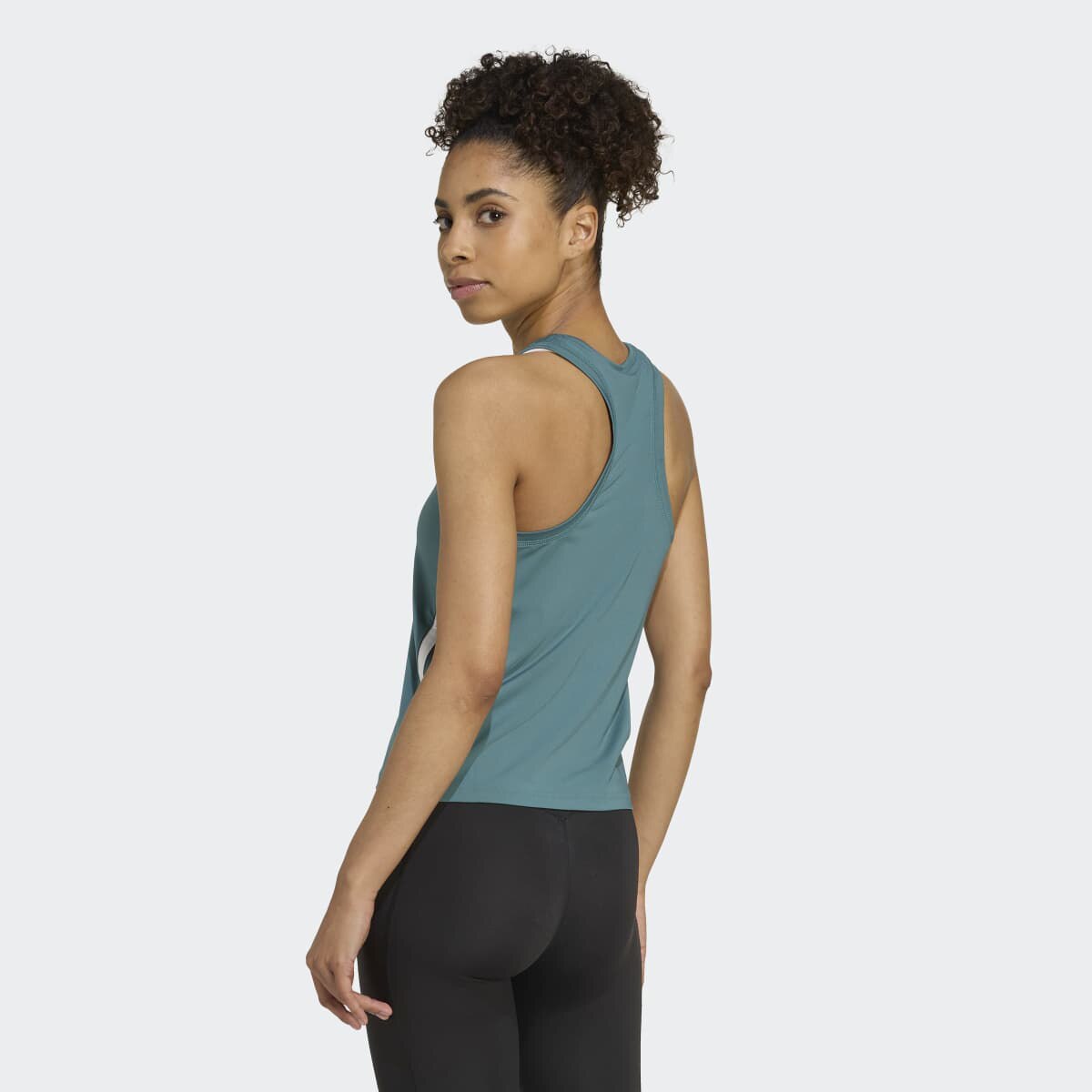 T-shirt de Mulher Train Essentials Workout 3 Faixas Verde-2