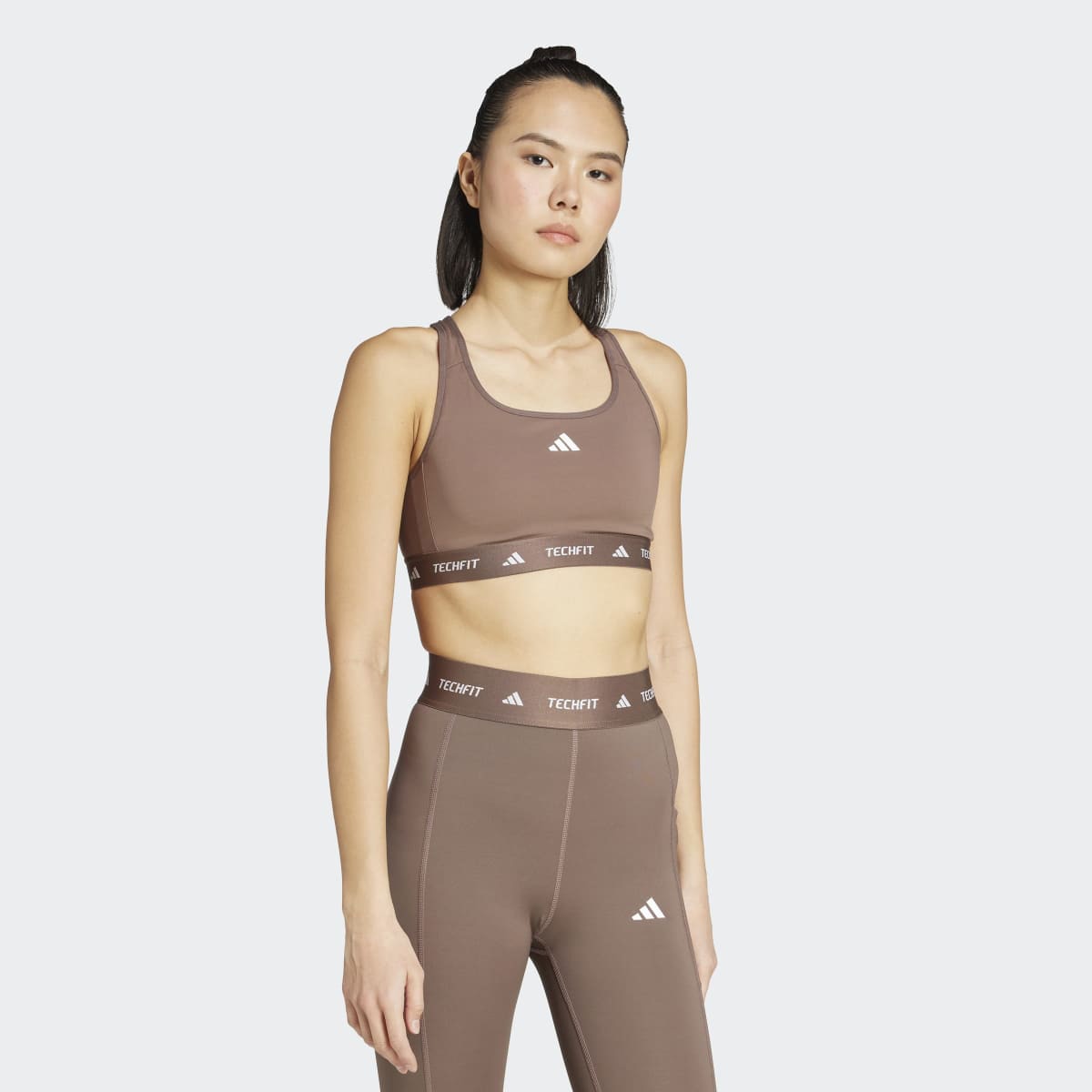 Top de Mulher Techfit Castanho-1