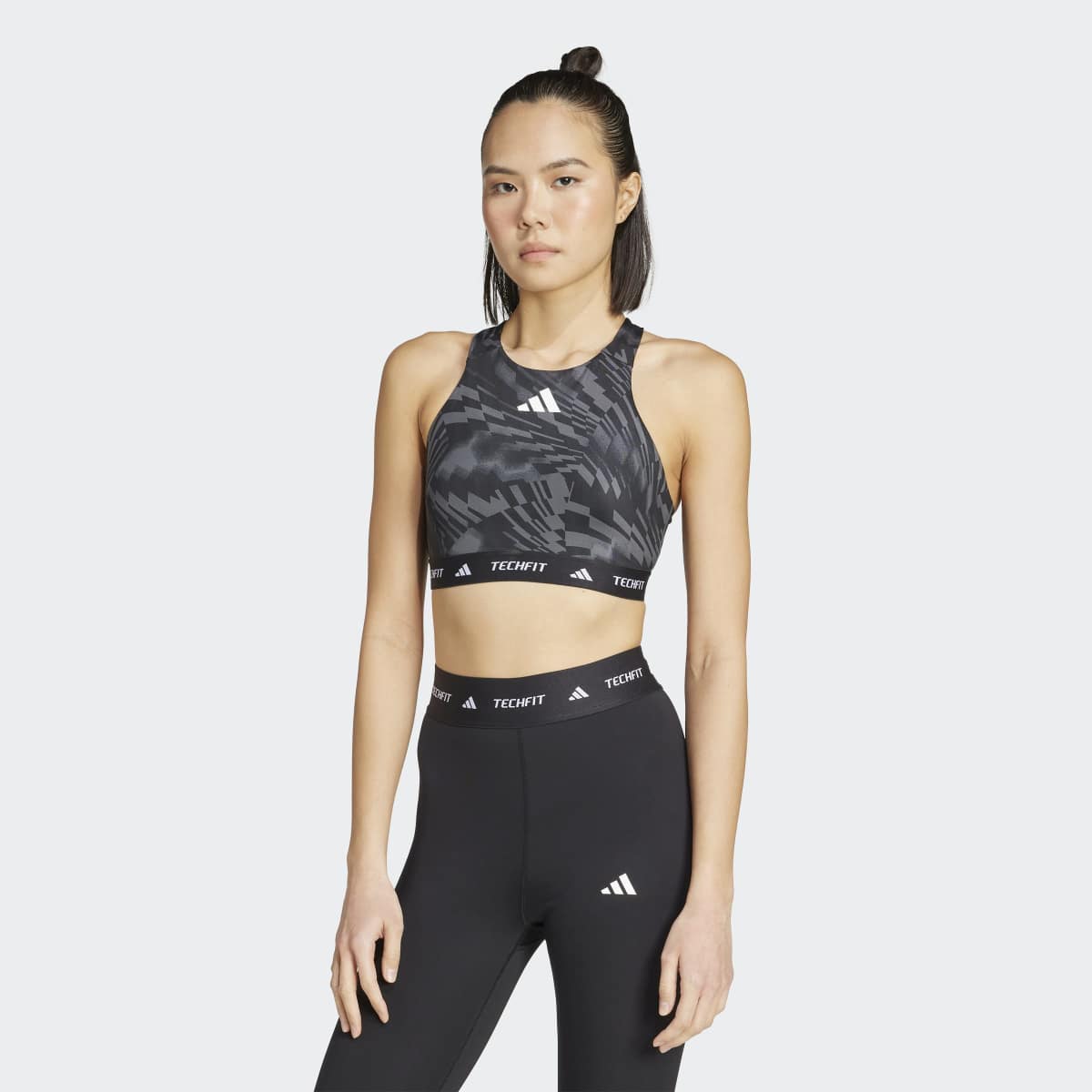 Top de Mulher Techfit Medium Impact Preto-1