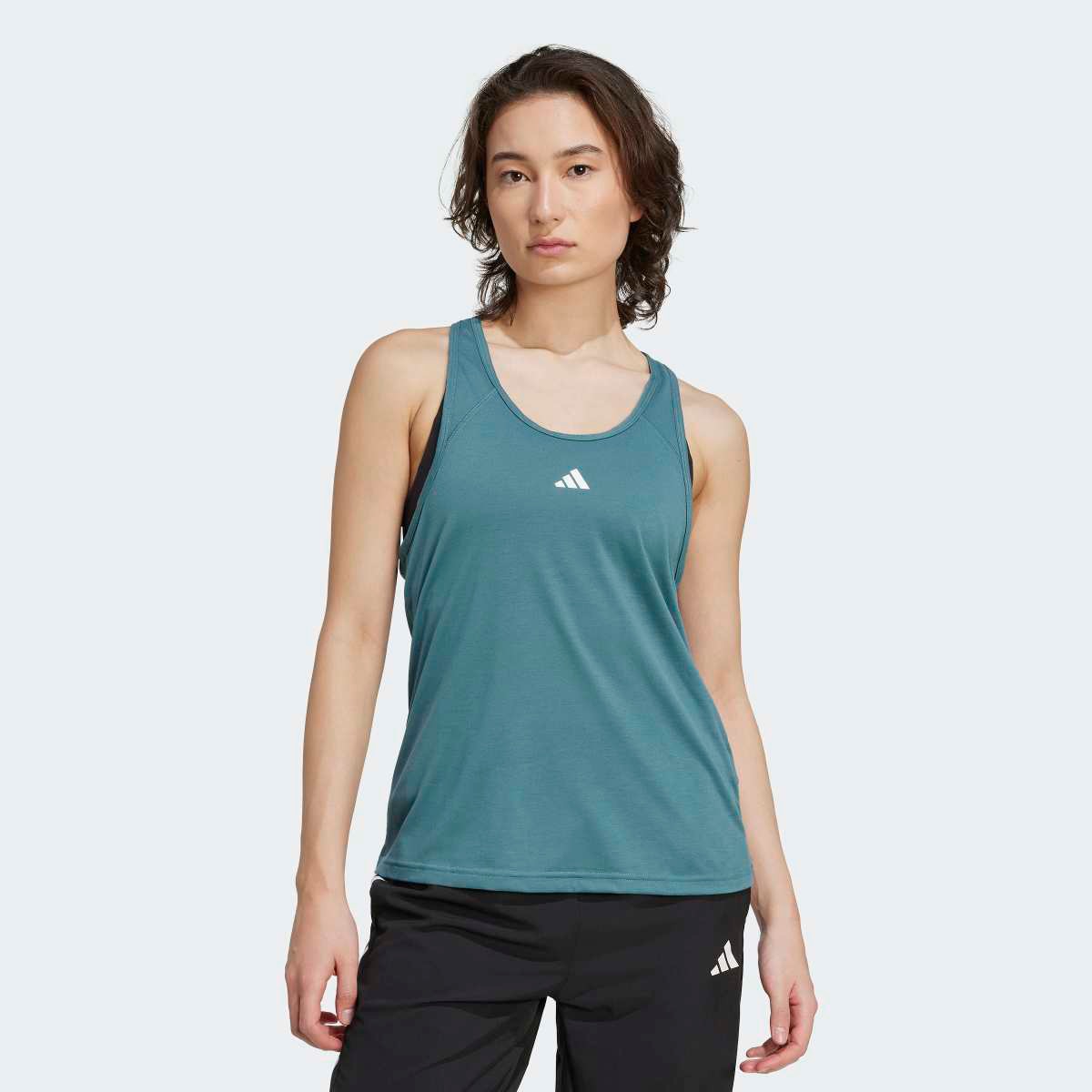 T-shirt de Mulher Train Essentials Minimal Branding Racerback Verde-1