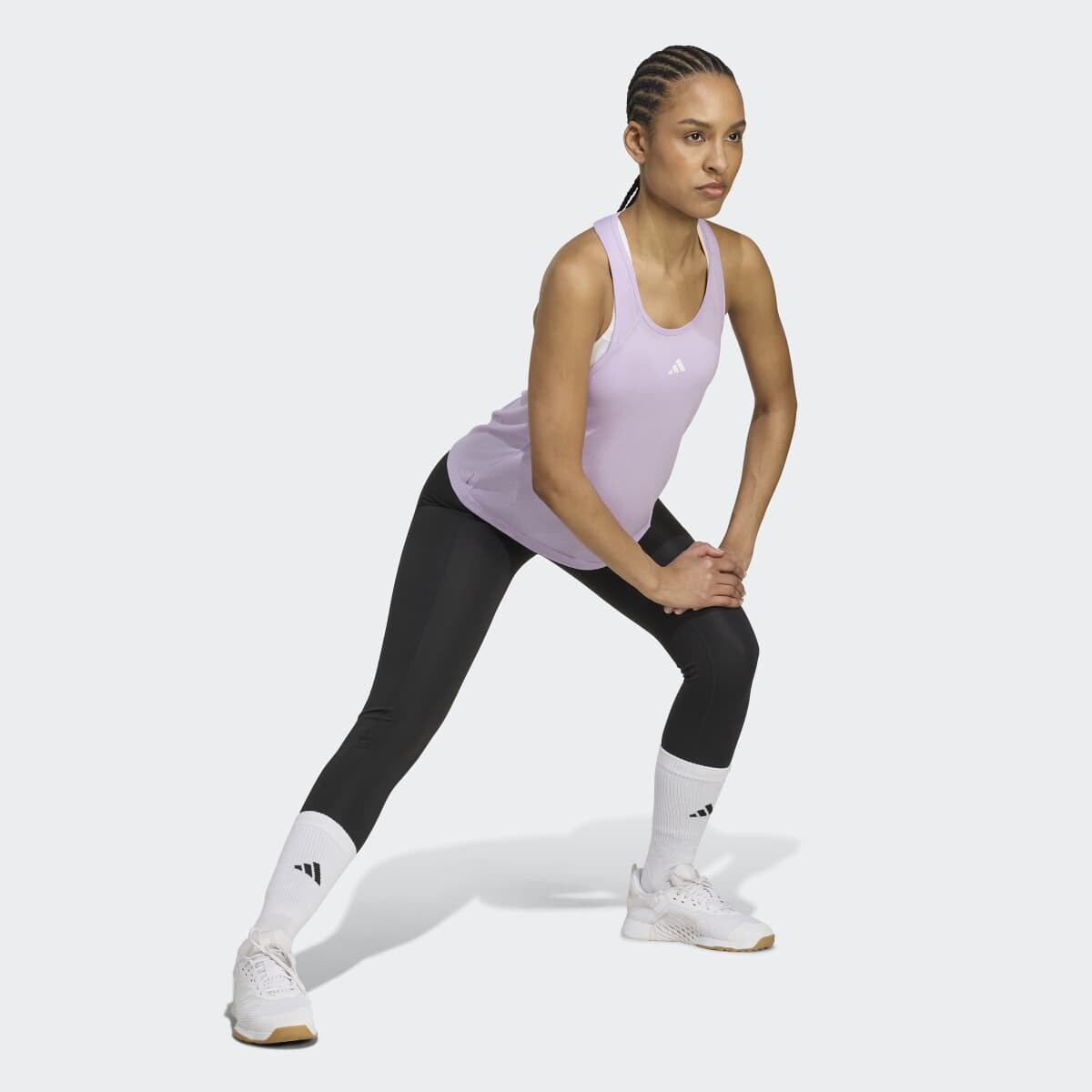 T-shirt de Mulher Train Essentials Minimal Branding Racerback Violeta-4