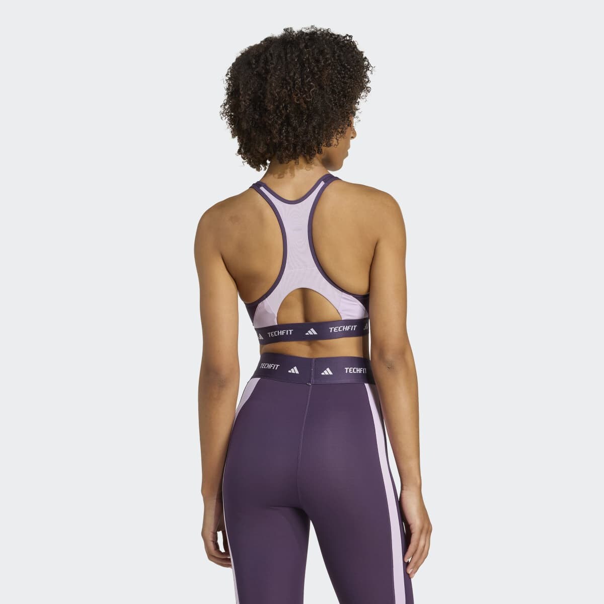Top de Mulher Techfit Medium Support Colorblock Roxo-2