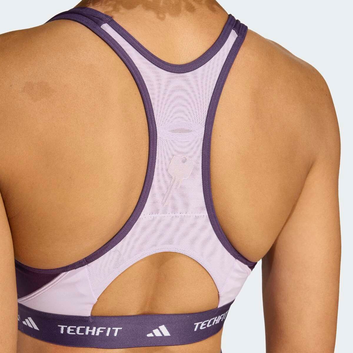 Top de Mulher Techfit Medium Support Colorblock Roxo-3