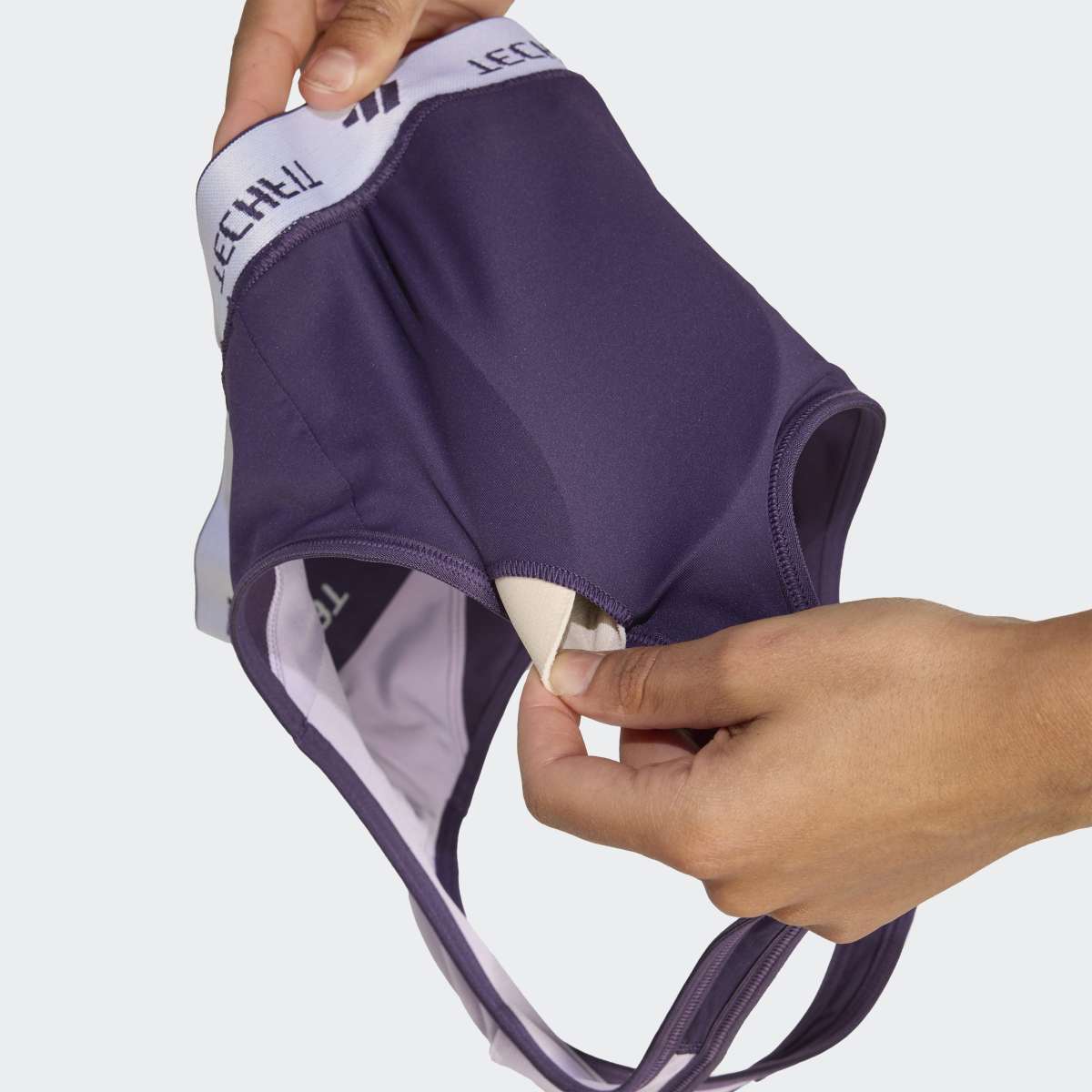 Top de Mulher Techfit Medium Support Colorblock Roxo-4