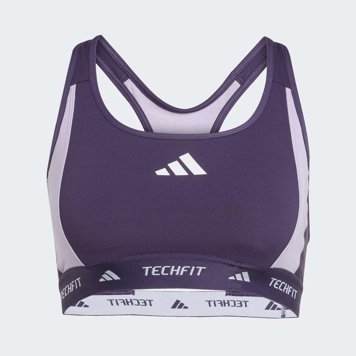 Top de Mulher Techfit Medium Support Colorblock Roxo-5