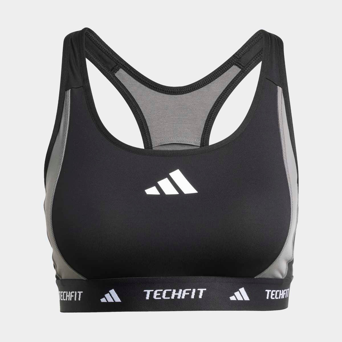 Top de Mulher Techfit Medium Support Colorblock Preto-6