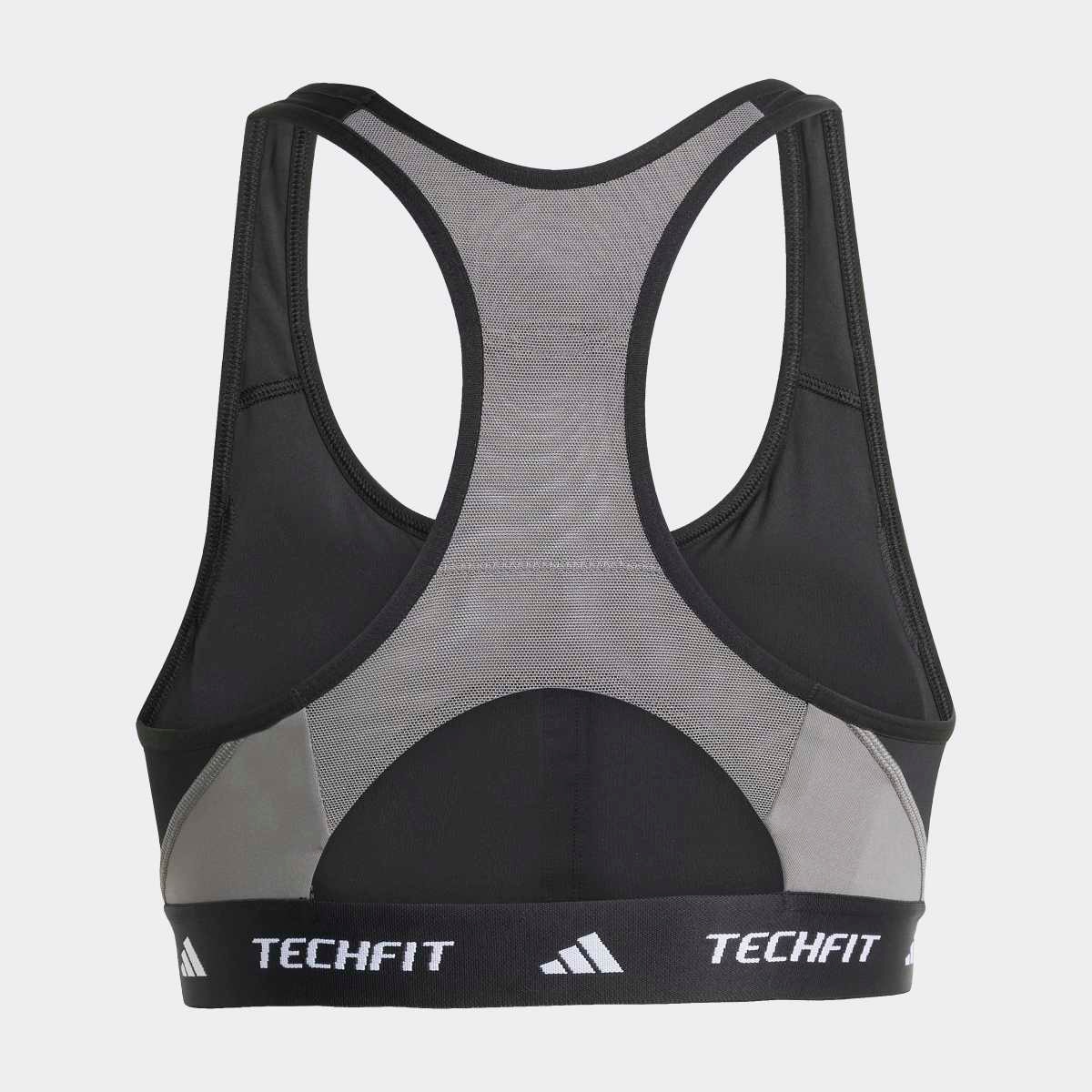 Top de Mulher Techfit Medium Support Colorblock Preto-7