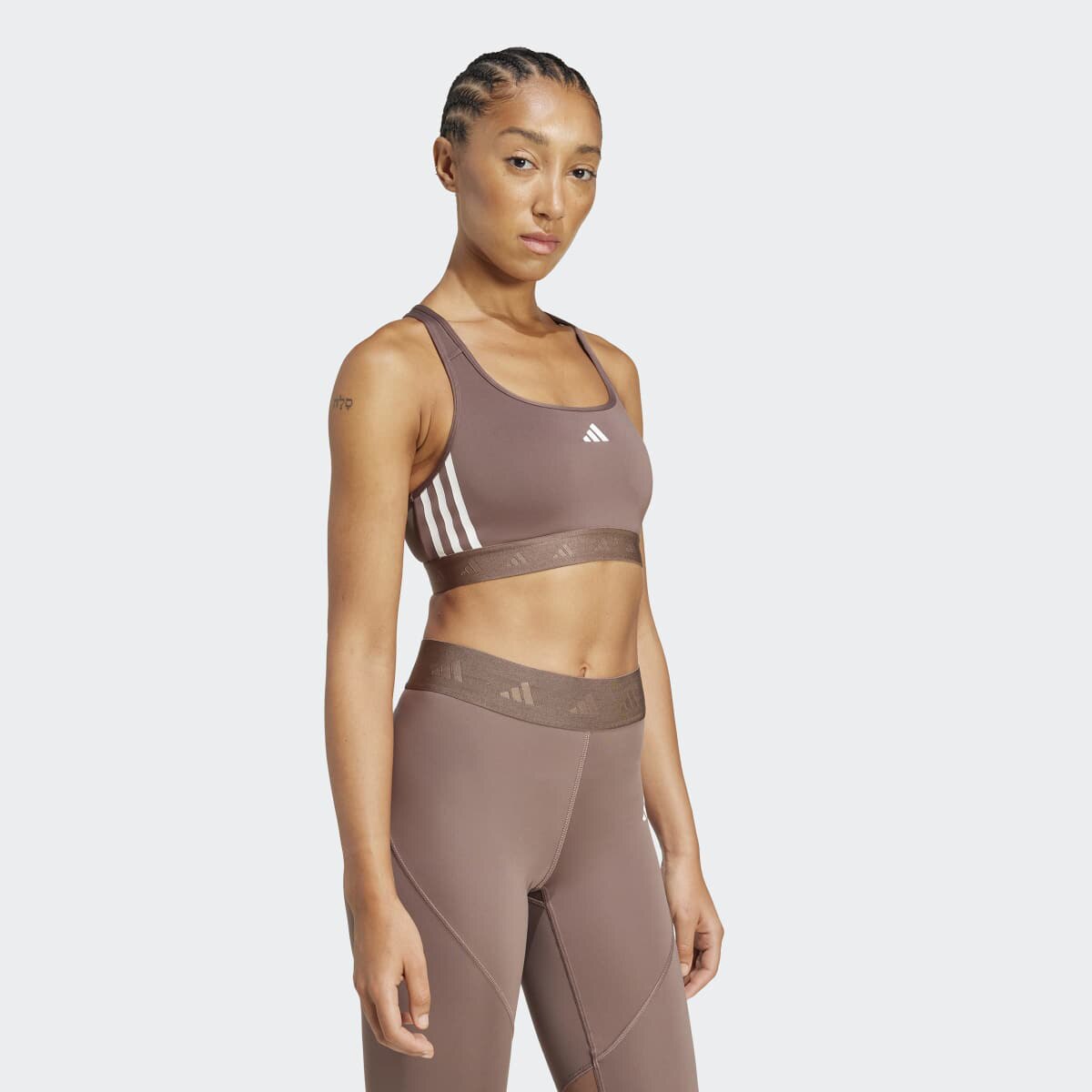 Top de Mulher Hyperglam Powerreact Training Medium-Support Castanho-3