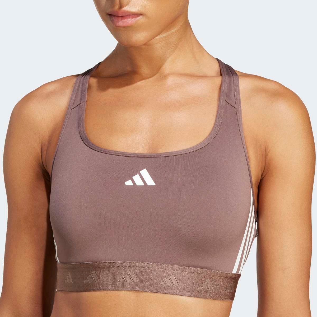 Top de Mulher Hyperglam Powerreact Training Medium-Support Castanho-4