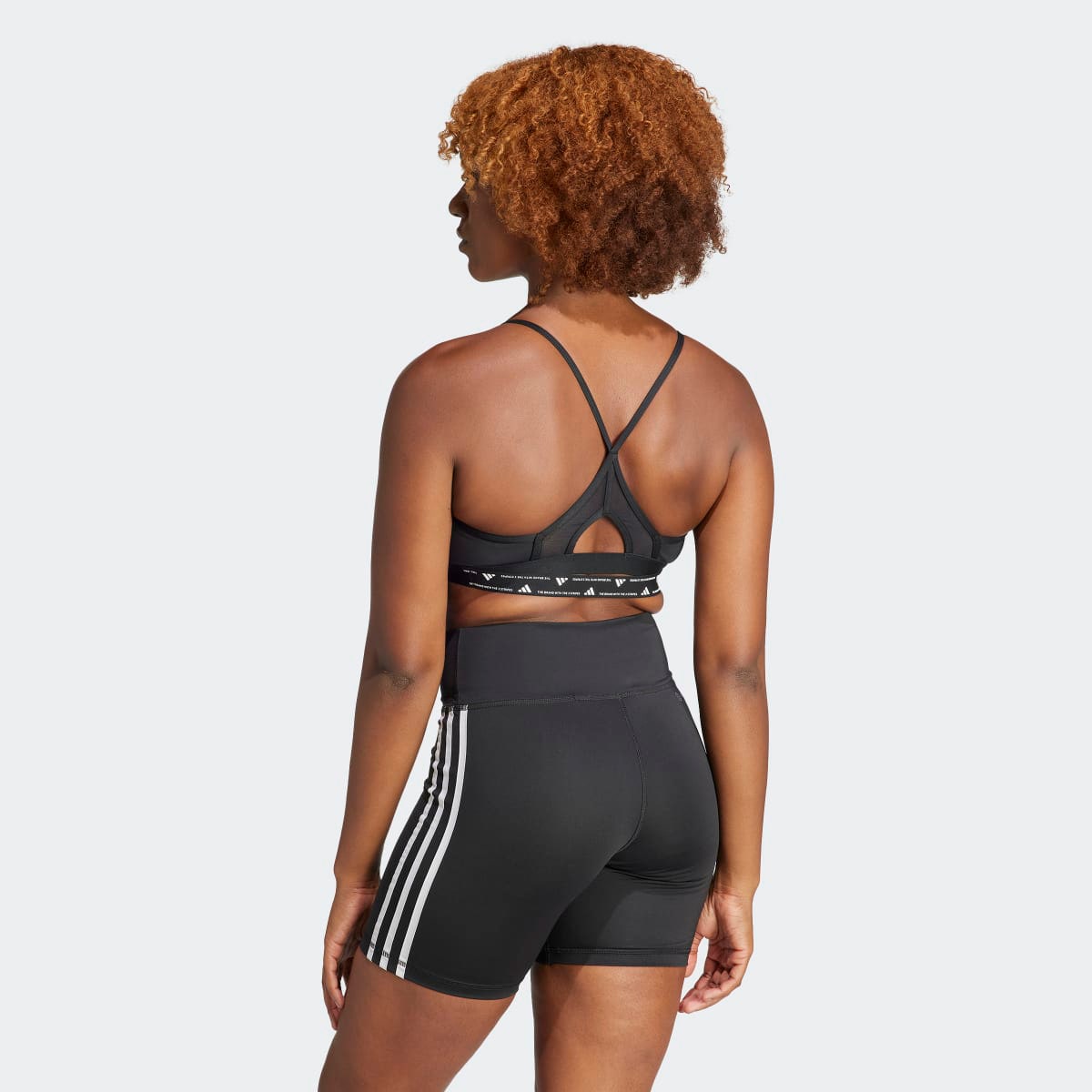 Top de Mulher Aeroreact Training Light-Support 3 Faixas Preto-2