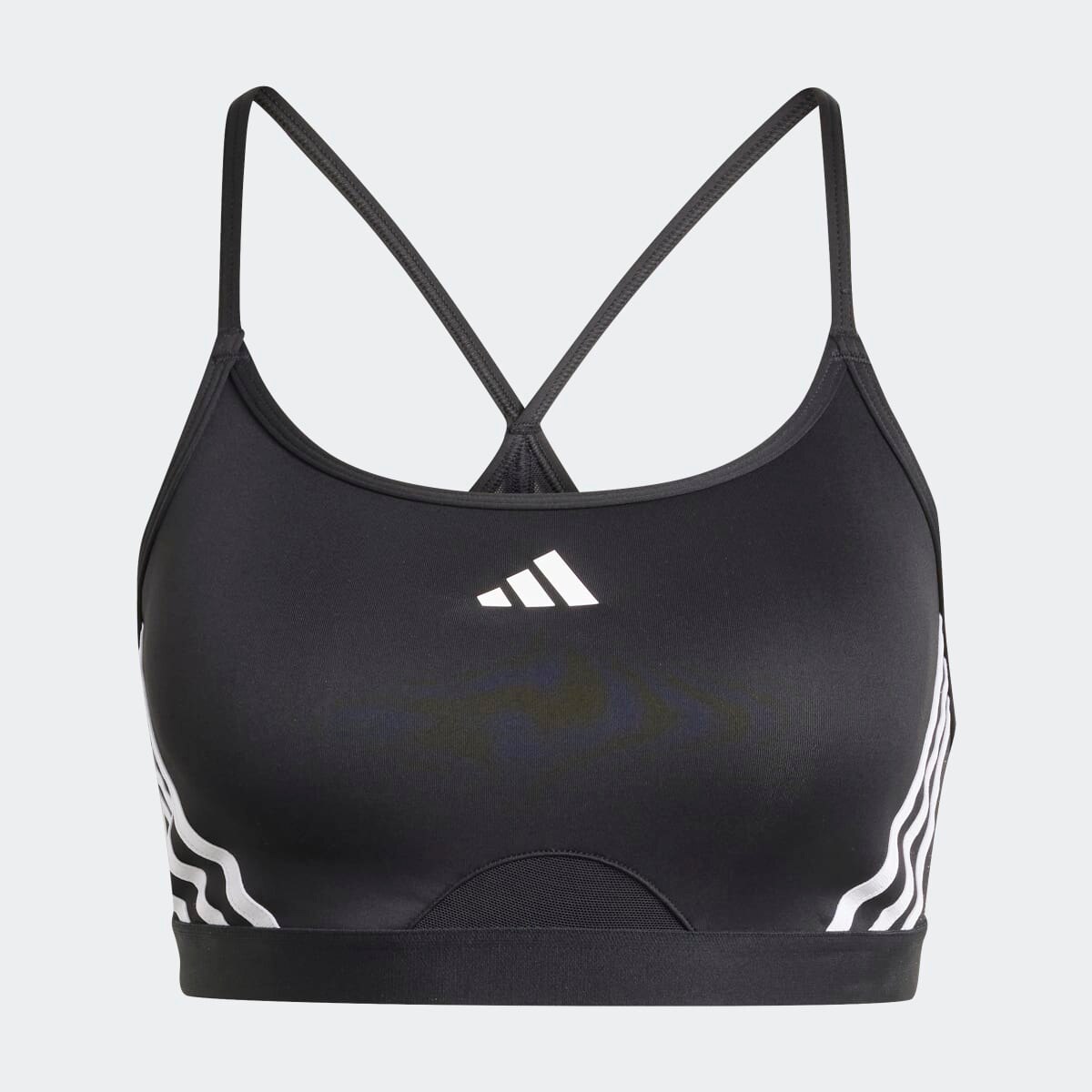 Top de Mulher Aeroreact Training Light-Support 3 Faixas Preto-6