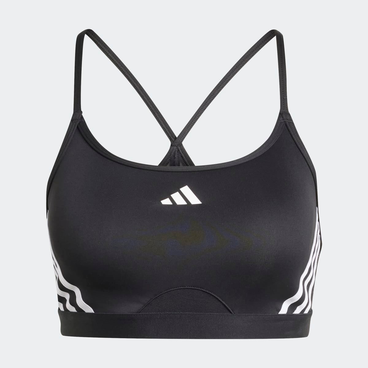 Top de Mulher Aeroreact Training Light-Support 3 Faixas Preto-6