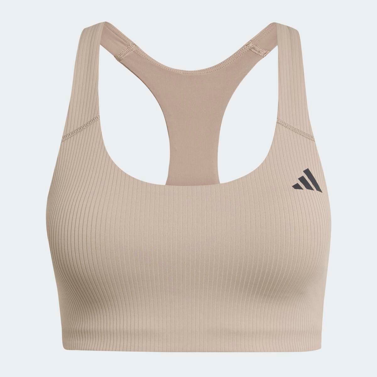 Top de Mulher Powerimpact Rib Medium Support Training Castanho-6