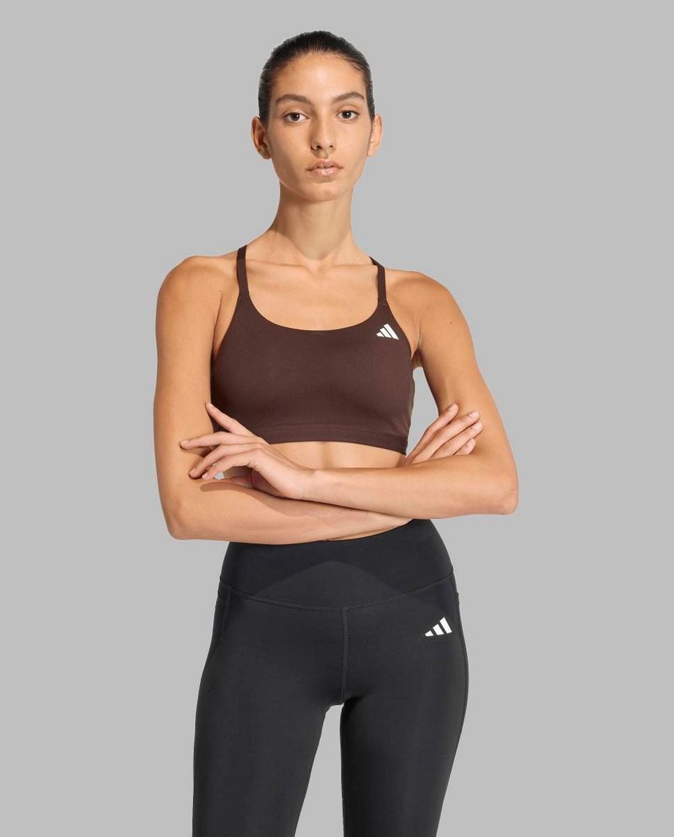 Top de Mulher Workout Essentials adidas Castanho-3