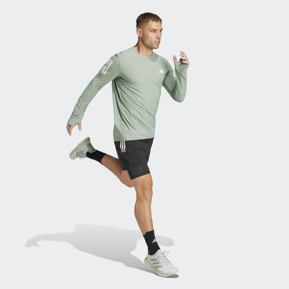 Calções de Homem Own the Run CLIMACOOL 2-in-1 Preto-4