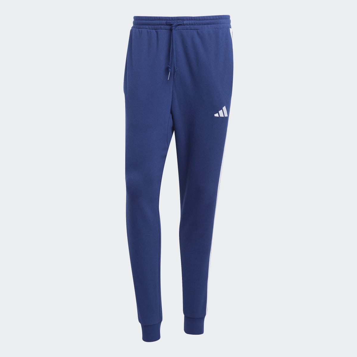 Calças de Homem Essentials French Terry 3 Faixas Azul-5