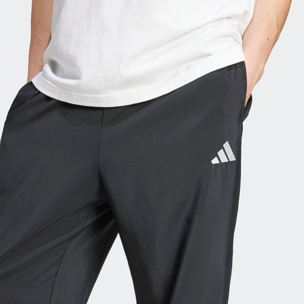 Calças de Homem Essentials Small Logo Open-Hem Stanford Preto-5