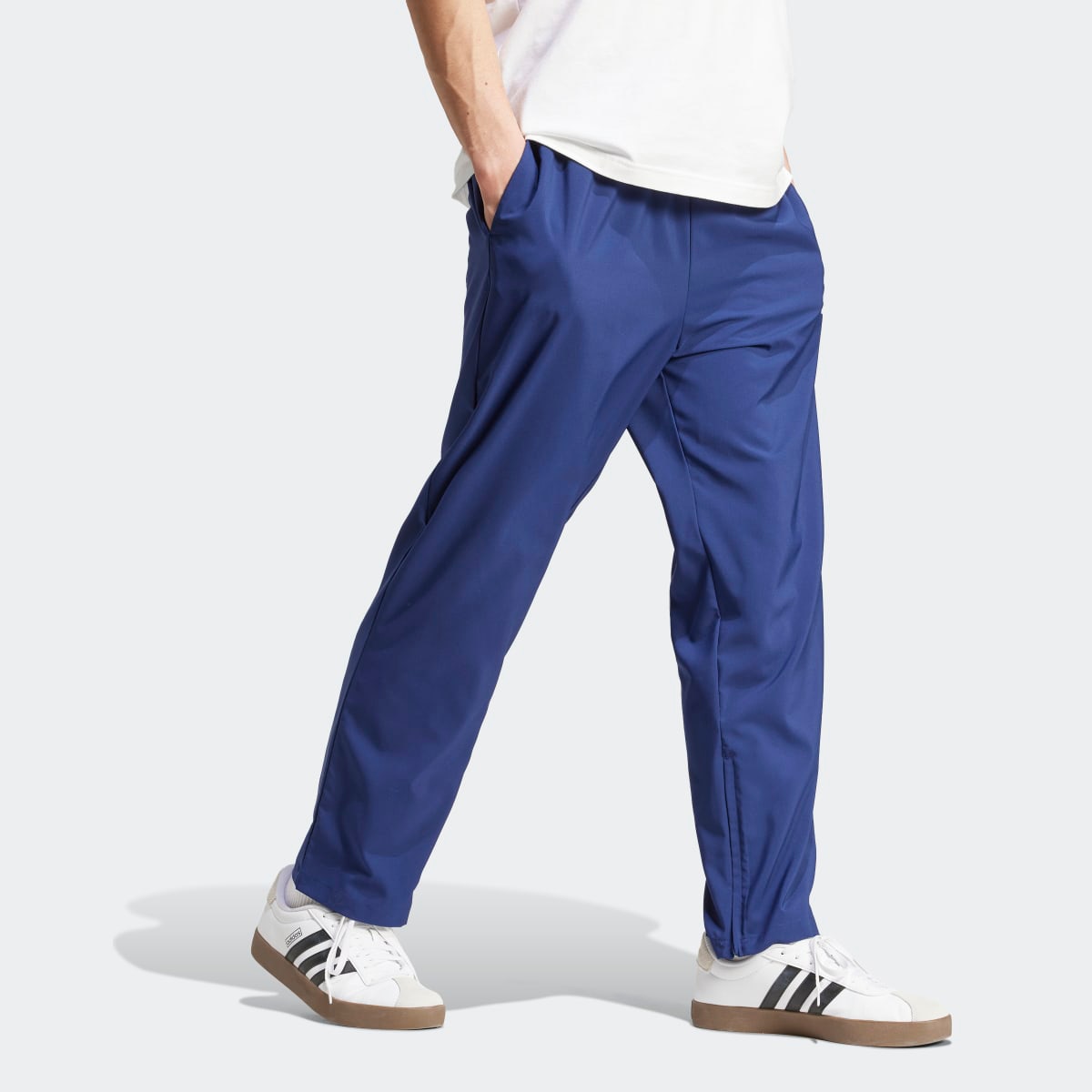 Calças de Homem Essentials Small Logo Open-Hem Stanford Azul-3