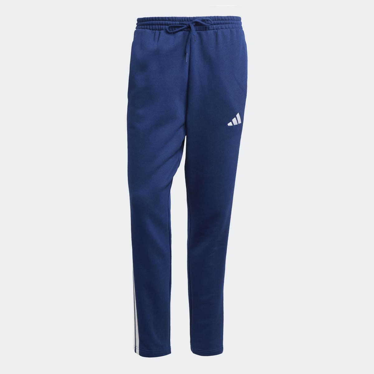Calças de Homem Essentials 3-Stripes Open Hem Fleece Azul-escuro-6