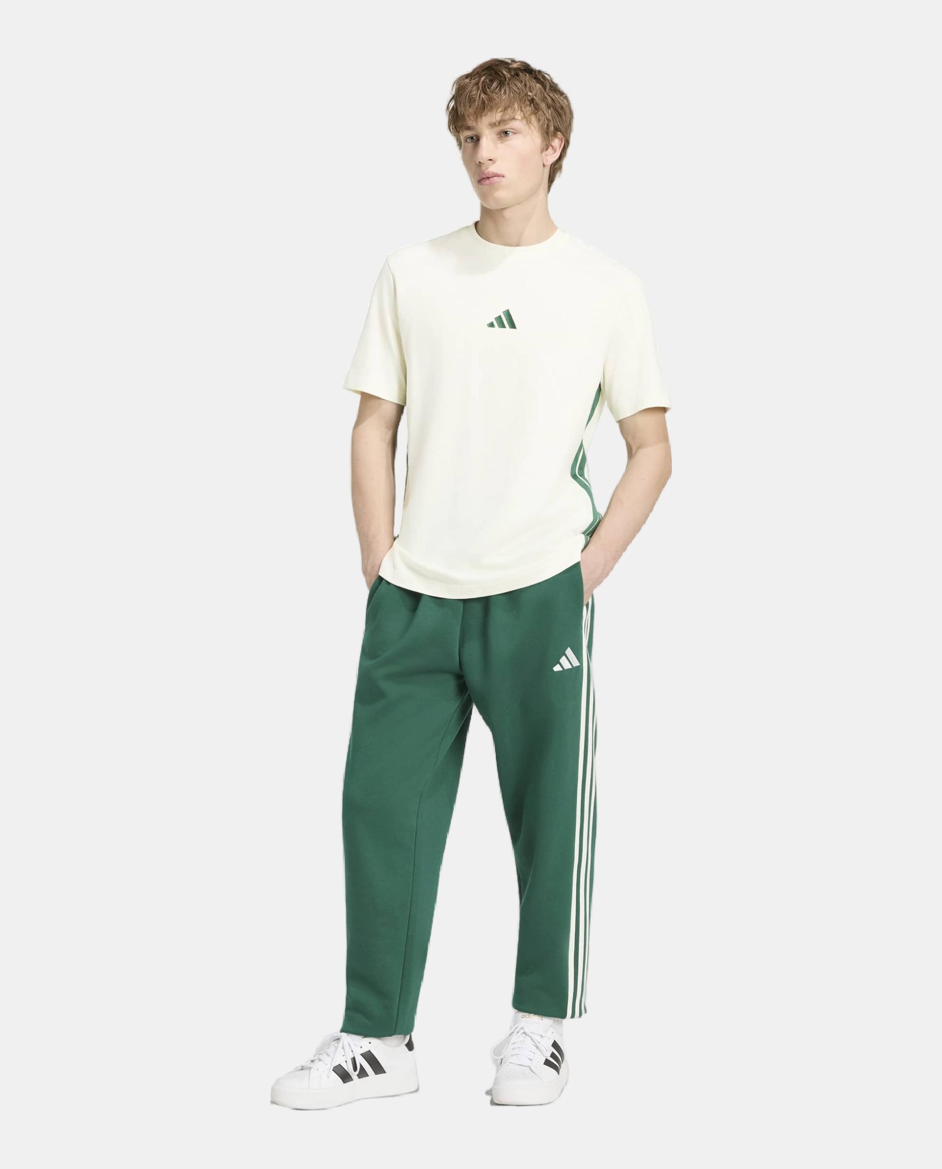 Pantalones de Casual de Hombre M 3S FL TC PT Adidas - Verde Verde-3