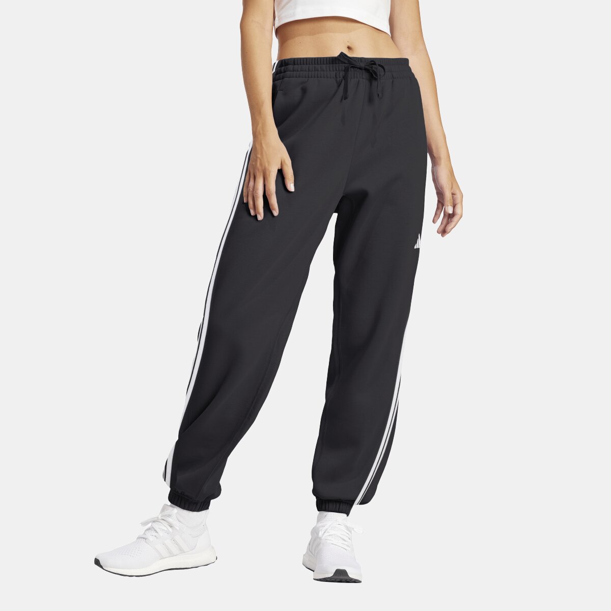 Imagem 0 de Calças de Mulher Essentials French Terry Cuffed 3 Faixas