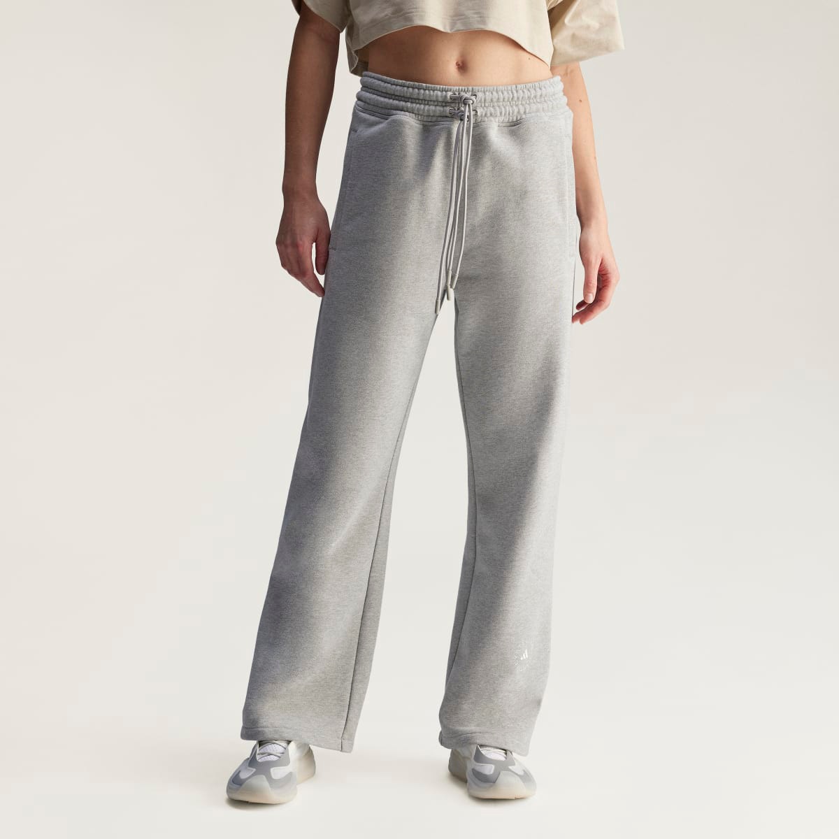 Calças de Mulher by Stella McCartney Straight Leg Cinzento-1