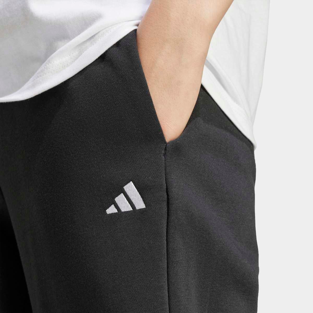 Calças de Mulher Essentials Small Logo Feel Cozy Open-Hem Preto-4