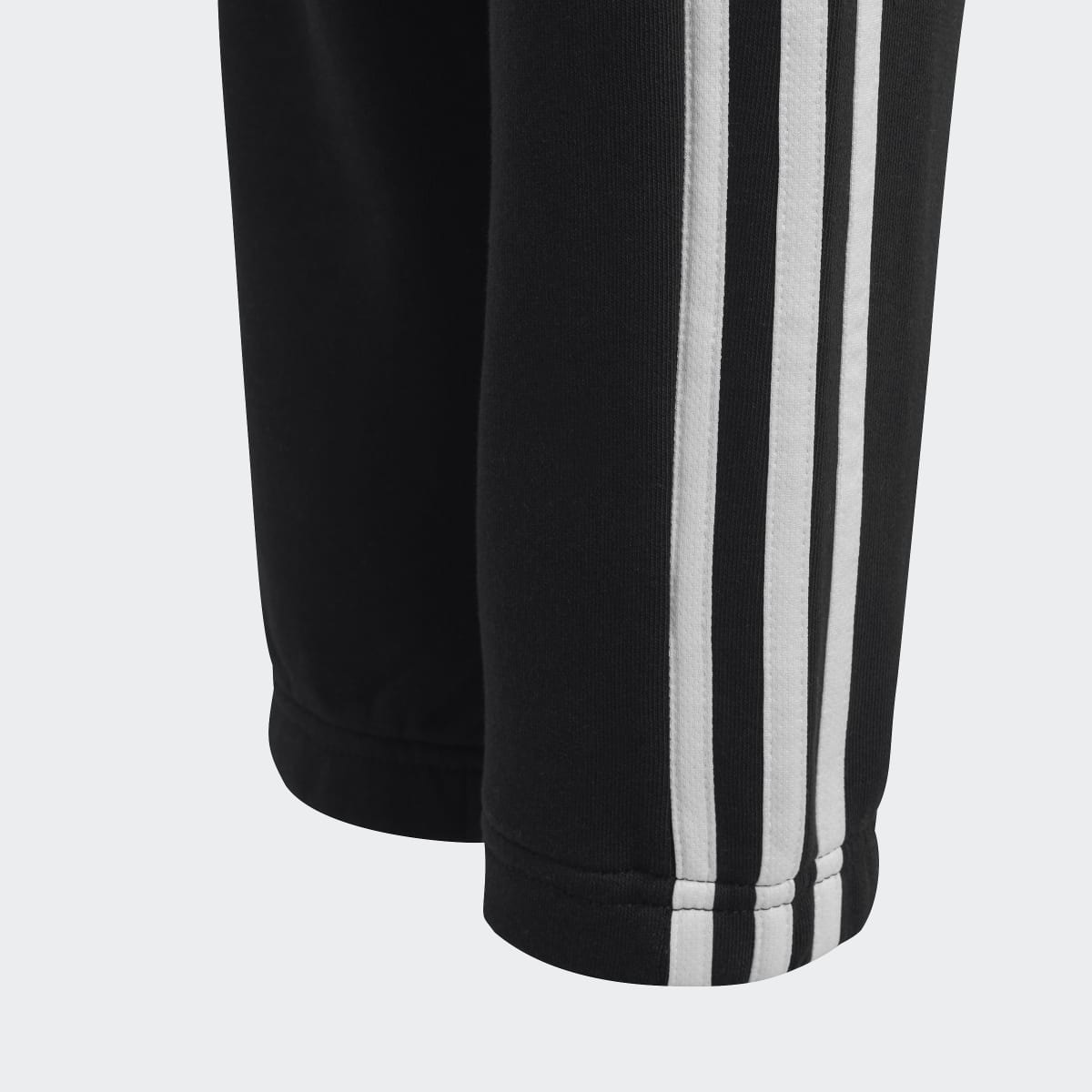 Calças de Criança Essentials Fleece 3 Faixas Preto / Branco-4