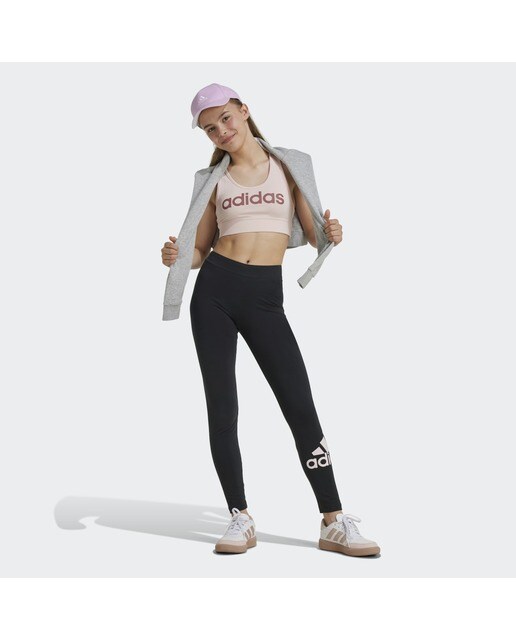 Leggings de Menina Essentials Big Logo Cotton Preto-5