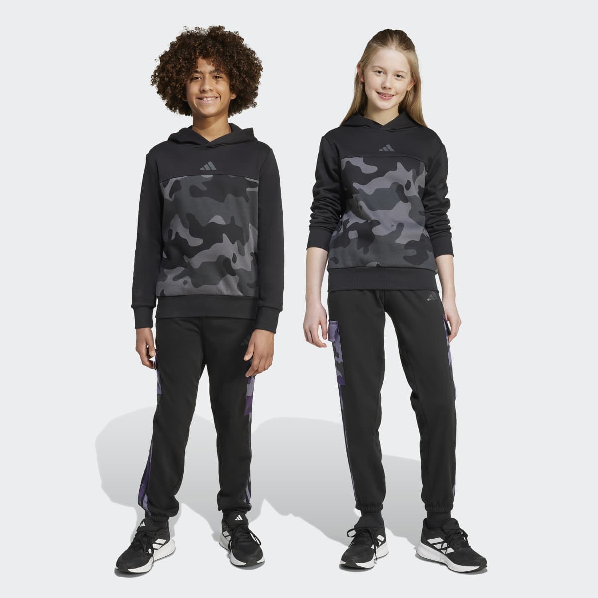 Calças de Criança Seasonal Essentials Camo French Terry Preto-1