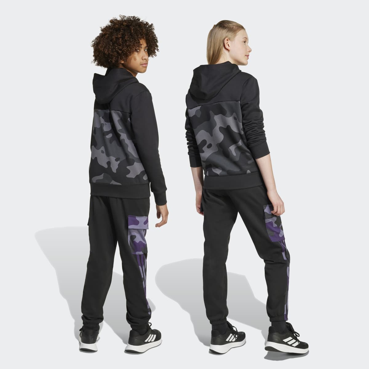 Calças de Criança Seasonal Essentials Camo French Terry Preto-2