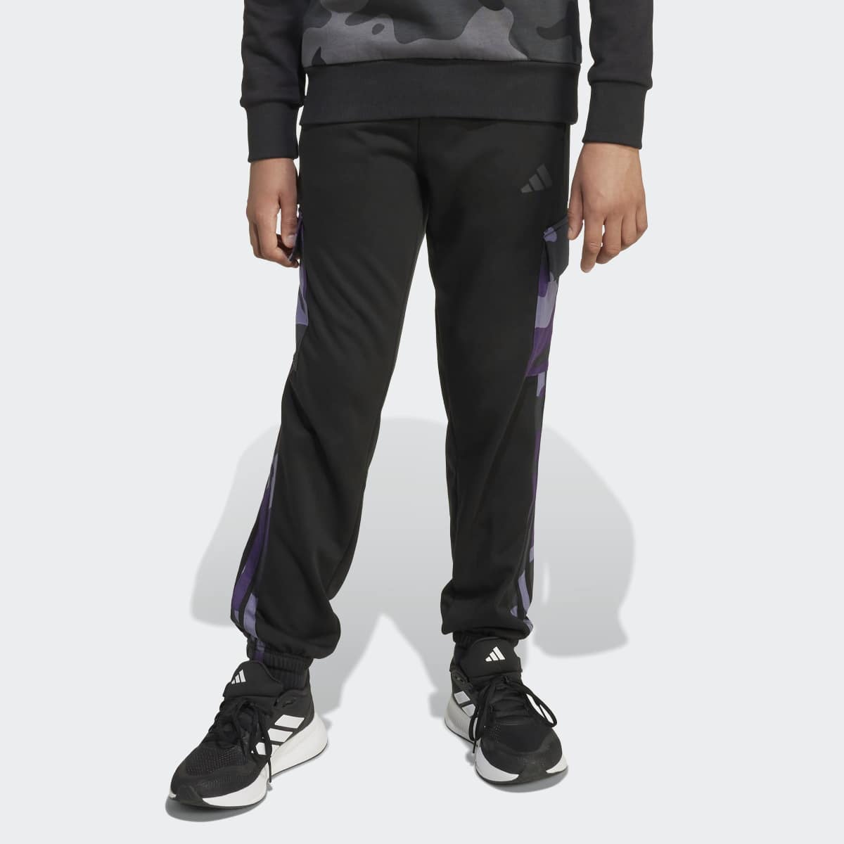 Calças de Criança Seasonal Essentials Camo French Terry Preto-3