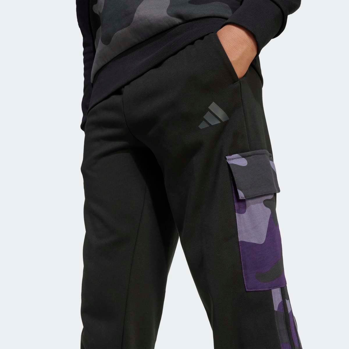 Calças de Criança Seasonal Essentials Camo French Terry Preto-6