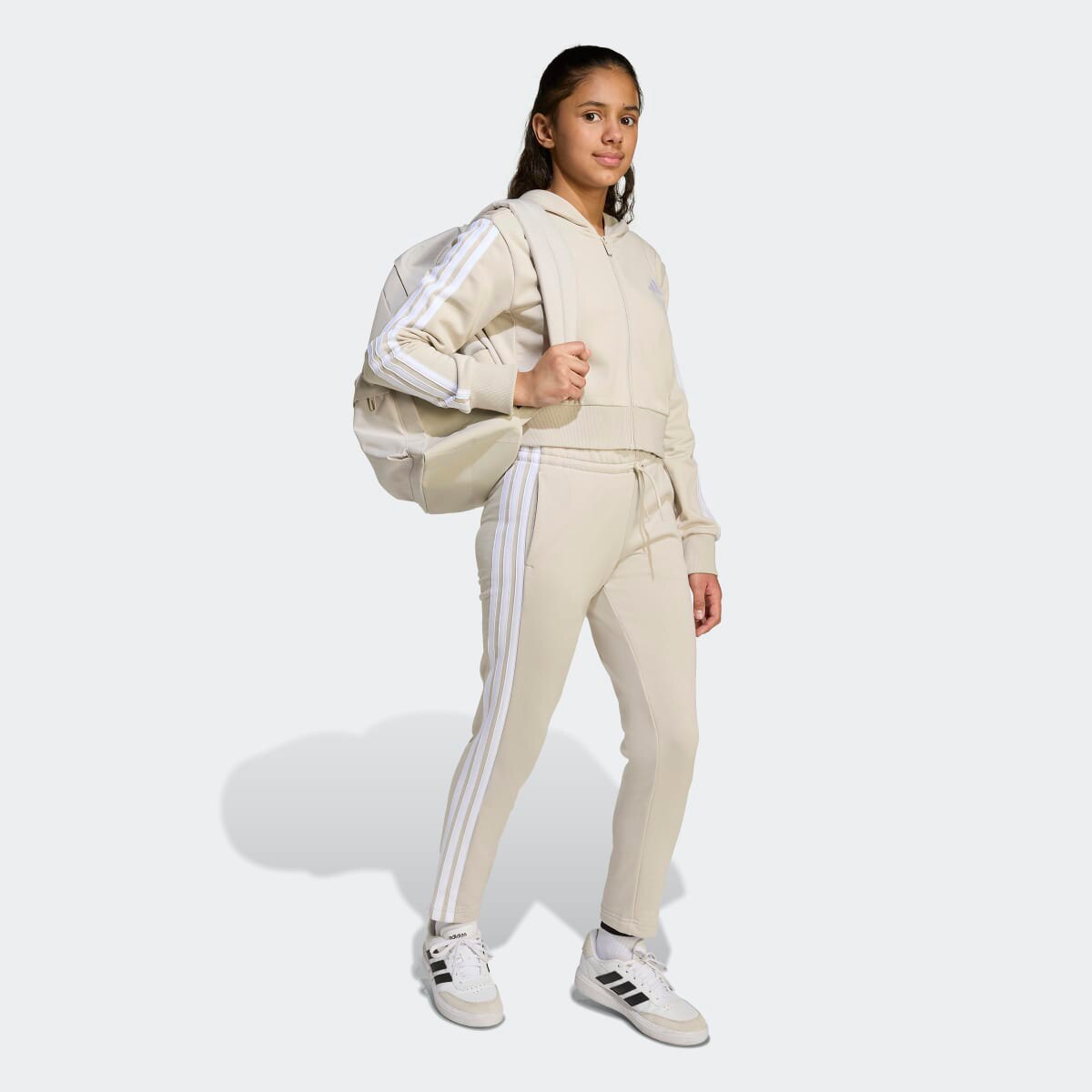 Calças de Menina 3S Essentials Bege-5