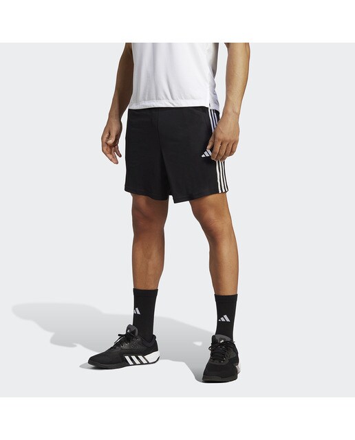 Calções de Homem Train Essentials Piqué Training 3 Faixas Preto-1