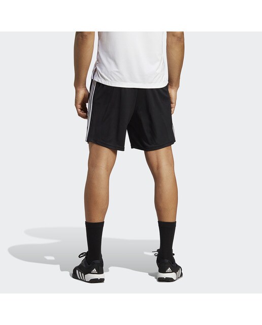 Calções de Homem Train Essentials Piqué Training 3 Faixas Preto-2