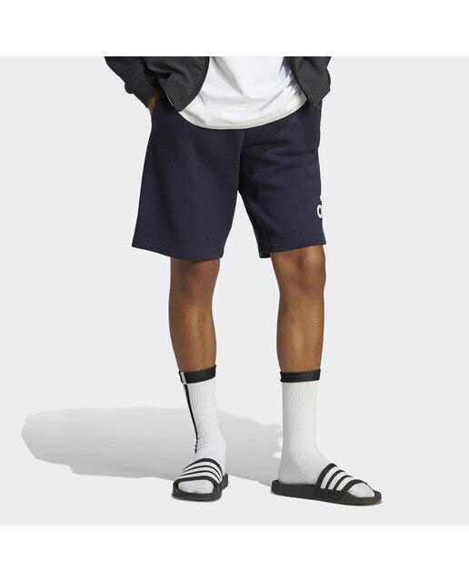 Calções de Homem Essentials Big Logo French Terry Azul-marinho-5